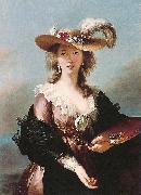 Self portrait in a Straw Hat,, Elisabeth Louise Viegg-Le Brun